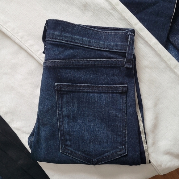 Veronica Beard Jeans Carolyn High Waist Side Tux Stripe Baby Bell 24 - Picture 2 of 12